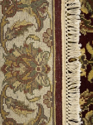 Maroon Red Floral Classic 3X12 Agra Jaipur Oriental Runner Rug