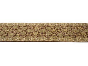 Maroon Red Floral Classic 3X12 Agra Jaipur Oriental Runner Rug