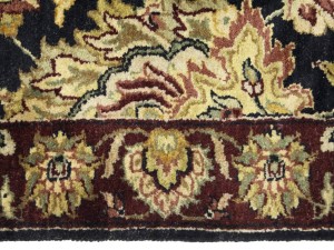 Charcoal Floral Classic 2'6X15'6 Agra Jaipur Oriental Runner Rug