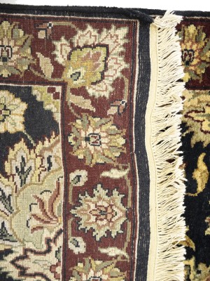 Charcoal Floral Classic 2'6X15'6 Agra Jaipur Oriental Runner Rug