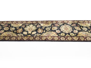 Charcoal Floral Classic 2'6X15'6 Agra Jaipur Oriental Runner Rug