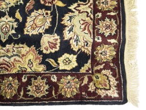 Charcoal Floral Classic 2'6X15'6 Agra Jaipur Oriental Runner Rug