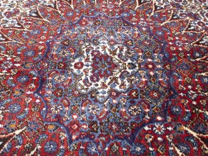 Vintage Cream Floral Classic 9X12 Mood Persian Rug