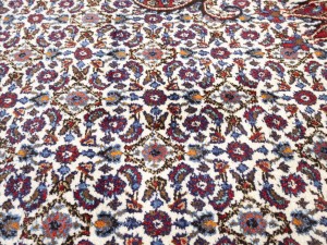 Vintage Cream Floral Classic 9X12 Mood Persian Rug