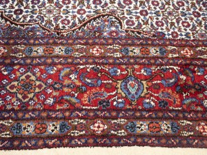 Vintage Cream Floral Classic 9X12 Mood Persian Rug