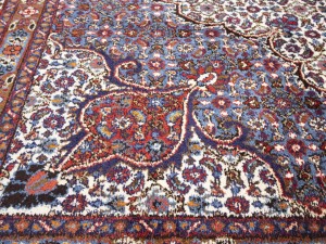 Vintage Cream Floral Classic 9X12 Mood Persian Rug
