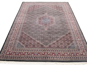 Black Floral Tribal 10X14 Indo-Bidjar Oriental Rug