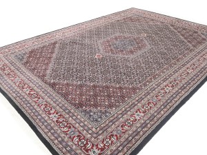 Black Floral Tribal 10X14 Indo-Bidjar Oriental Rug