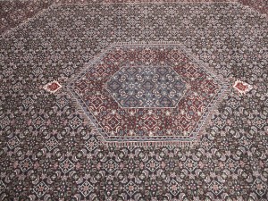 Black Floral Tribal 10X14 Indo-Bidjar Oriental Rug