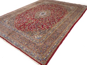 Vintage Red Traditional 10X13 Mashad Persian Rug