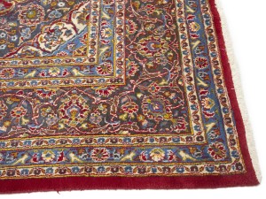 Vintage Red Traditional 10X13 Mashad Persian Rug