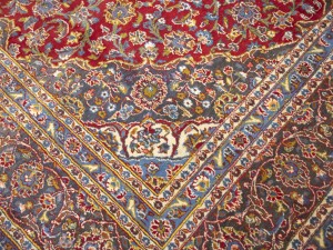 Vintage Red Traditional 10X13 Mashad Persian Rug