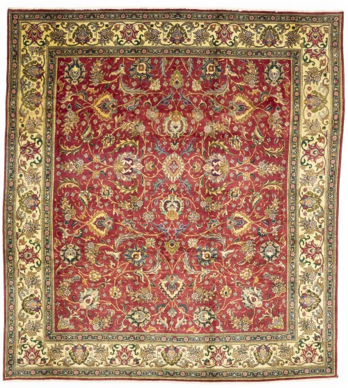 Semi Antique Red Traditional 10X11 Tabriz Persian Rug