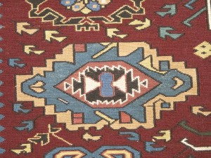 Maroon Red Tribal 8X9 Sumak Herati Afghan Rug