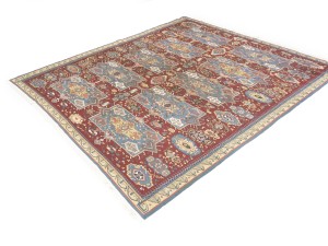 Maroon Red Tribal 8X9 Sumak Herati Afghan Rug