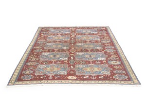 Maroon Red Tribal 8X9 Sumak Herati Afghan Rug