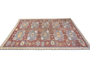 Maroon Red Tribal 8X9 Sumak Herati Afghan Rug