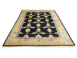 Charcoal Classic Floral 8X11 Oriental Tibetan Rug