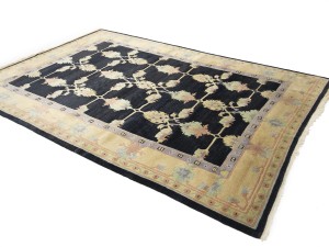 Charcoal Classic Floral 8X11 Oriental Tibetan Rug