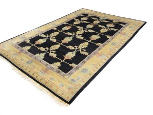 Charcoal Classic Floral 8X11 Oriental Tibetan Rug