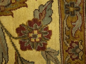Golden Beige Floral Classic 8X10 Agra Jaipur Oriental Rug