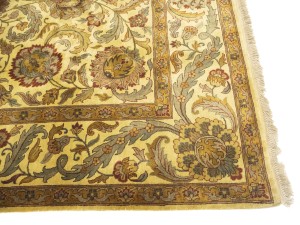Golden Beige Floral Classic 8X10 Agra Jaipur Oriental Rug