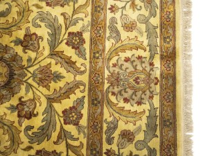 Golden Beige Floral Classic 8X10 Agra Jaipur Oriental Rug