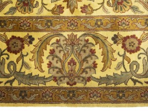 Golden Beige Floral Classic 8X10 Agra Jaipur Oriental Rug