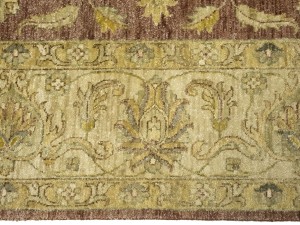 Muted Rusty Brown Floral Peshawar 8X10 Pakistan Oriental Rug