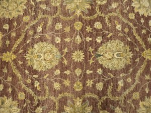 Muted Rusty Brown Floral Peshawar 8X10 Pakistan Oriental Rug