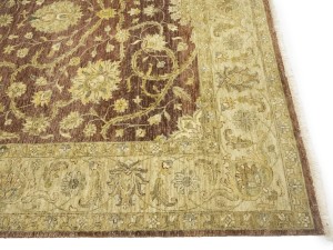 Muted Rusty Brown Floral Peshawar 8X10 Pakistan Oriental Rug