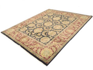 Charcoal Floral Classic 8X10 Agra Jaipur Oriental Rug