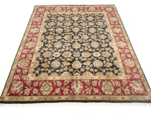 Black Floral Classic 8X10 Agra Jaipur Oriental Rug