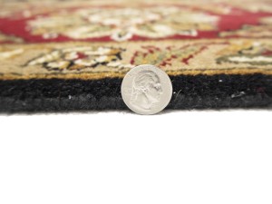 Black Floral Classic 8X10 Agra Jaipur Oriental Rug
