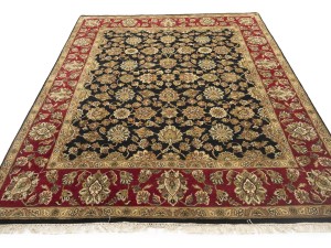 Black Floral Classic 8X10 Agra Jaipur Oriental Rug