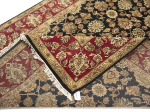 Black Floral Classic 8X10 Agra Jaipur Oriental Rug