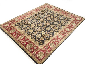 Black Floral Classic 8X10 Agra Jaipur Oriental Rug