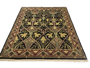 Black Floral Style 8X10 Modern Oriental Rug