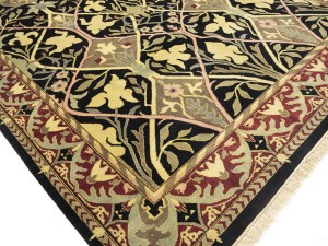 Black Floral Style 8X10 Modern Oriental Rug