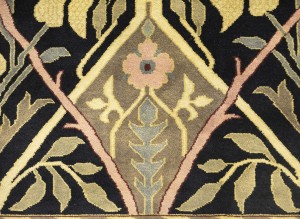Black Floral Style 8X10 Modern Oriental Rug