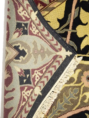 Black Floral Style 8X10 Modern Oriental Rug