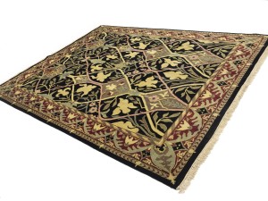 Black Floral Style 8X10 Modern Oriental Rug