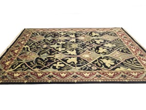 Black Floral Style 8X10 Modern Oriental Rug