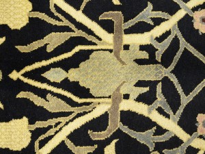 Black Floral Style 8X10 Modern Oriental Rug