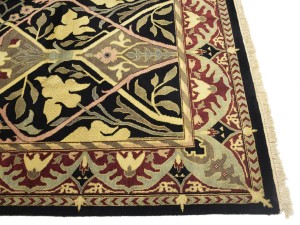 Black Floral Style 8X10 Modern Oriental Rug
