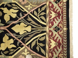 Black Floral Style 8X10 Modern Oriental Rug