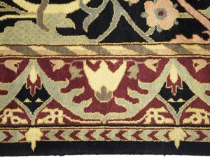 Black Floral Style 8X10 Modern Oriental Rug