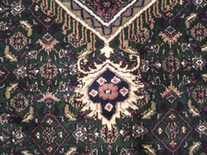 Dark Green Floral Tribal 8X10 Indo-Bidjar Oriental Rug