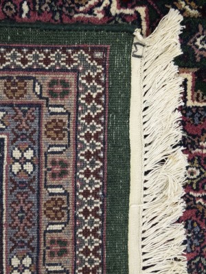 Dark Green Floral Tribal 8X10 Indo-Bidjar Oriental Rug