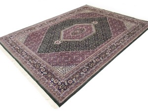 Dark Green Floral Tribal 8X10 Indo-Bidjar Oriental Rug